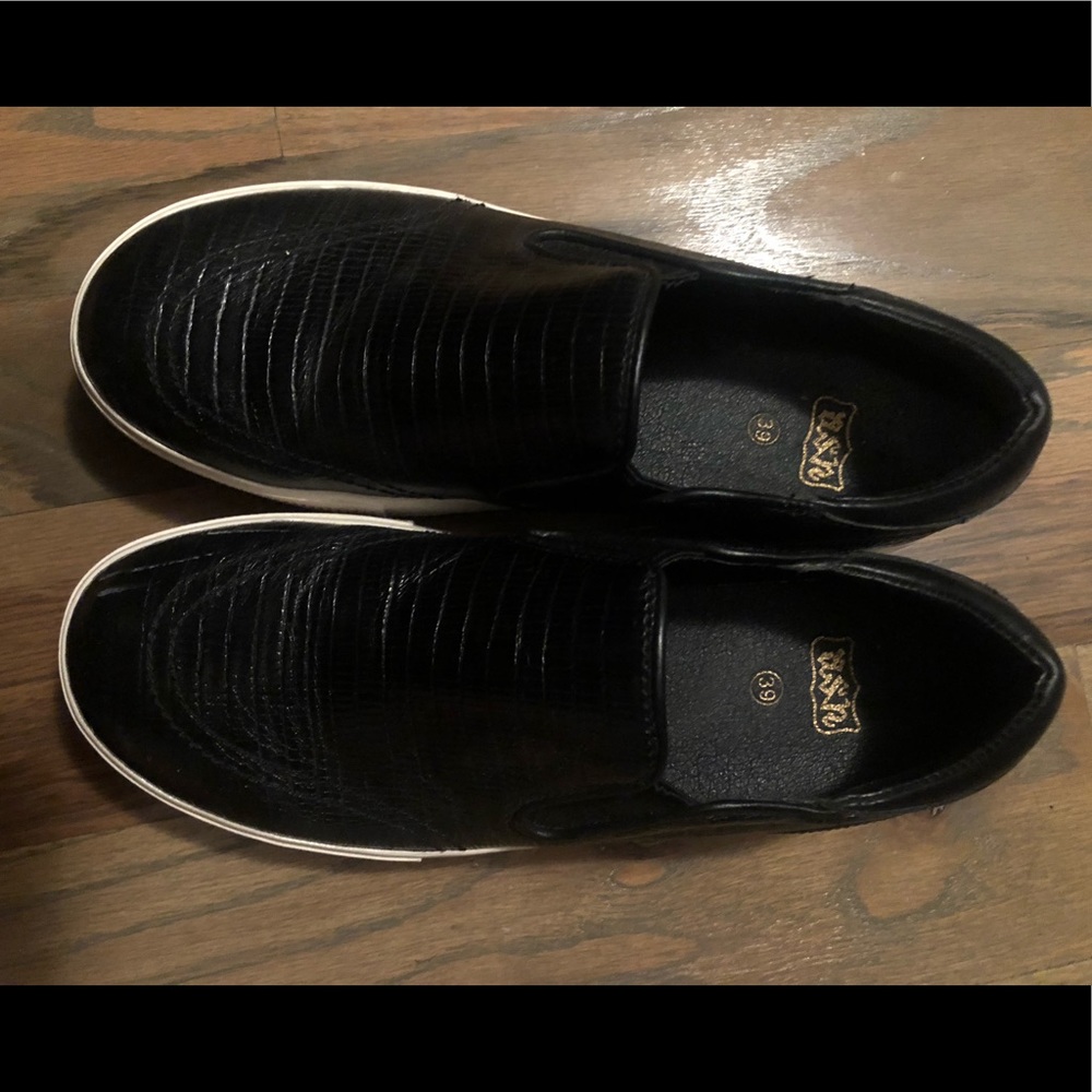 Ash Black Platform Slip On Sneaker